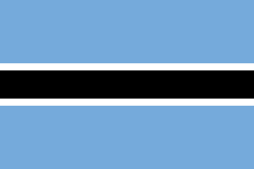 Botswana Flag Printed Nylon