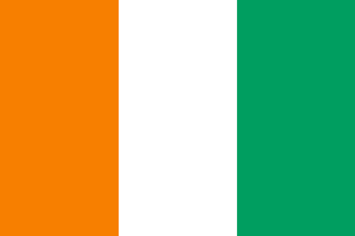 Ivory Coast Flag Printed Nylon