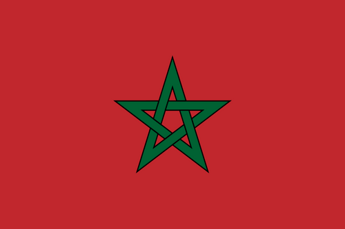 Morocco Flag Printed Nylon