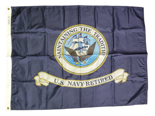 US Navy Retired Flag Printed Nylon