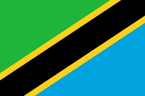 Tanzania Flag Printed Nylon