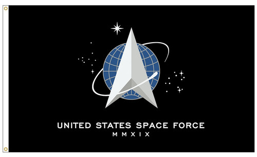 US Space Force Logo Flag Printed Nylon 3' x 5'