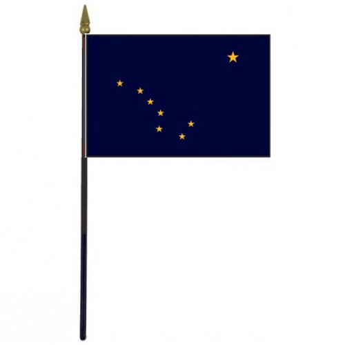 Alaska Desktop Stick Flag 4" x 6"