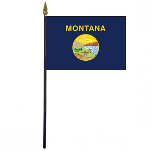 Montana Stick Flag - 4" x 6" Desktop Flag
