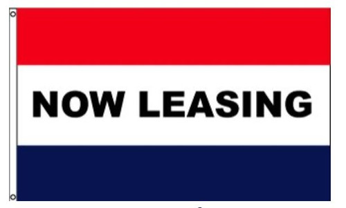 NOW LEASING MESSAGE FLAG