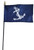 Port Captain Yacht Club Officer 4" x 6" Sewn Applique Stick Table Flag