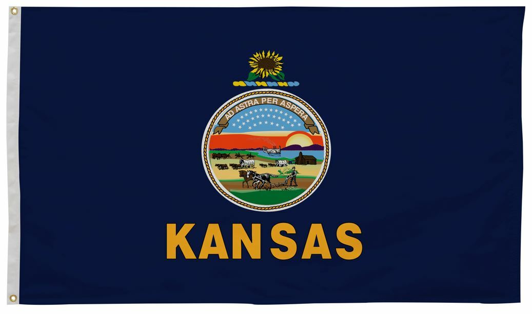 Kansas State Flag 5' x 8' Kansas Flag State of Kansas Flag