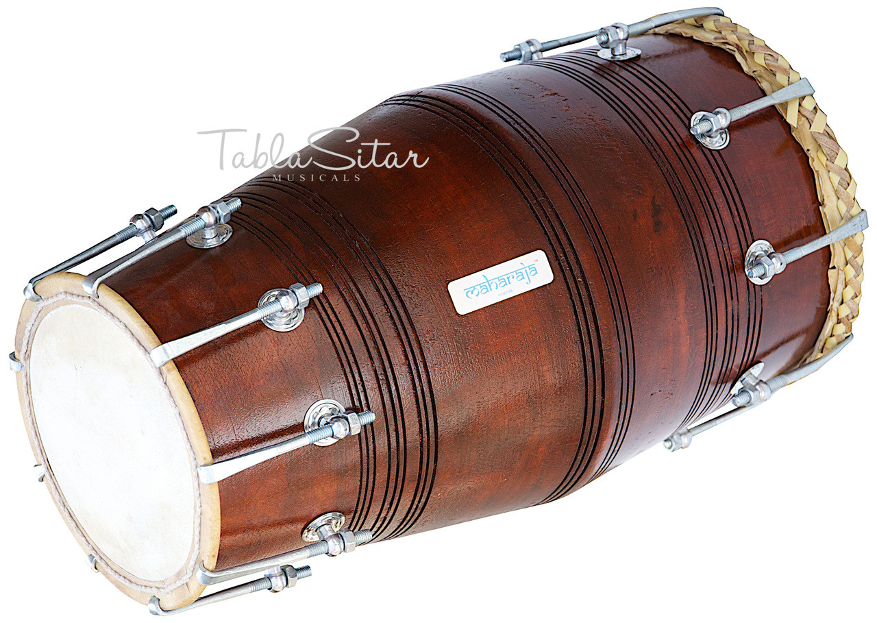 Buy Special Mango Wood Dholak, Bolt tuned, tuning spanner