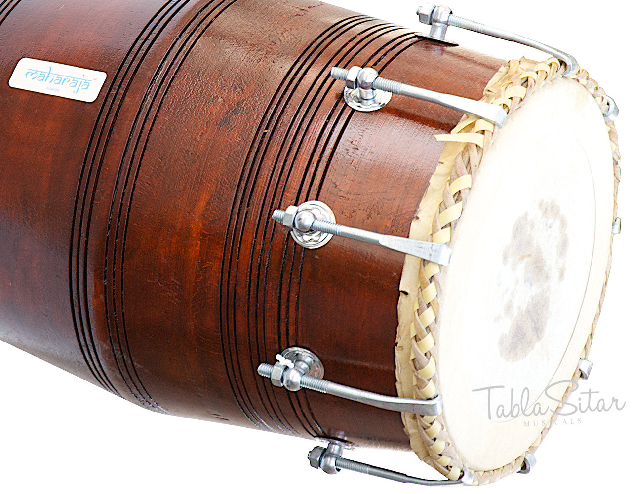 Buy Professional Rope-Tuned mango Wood Dholak, natural color