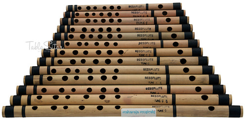 MAHARAJA Set of 13 Pcs Basic Bansuri - Indian Bamboo Flute Set ADJ