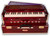 BINA NO. 17 Deluxe Portable Harmonium, 2 Reed 3.5 Octave, Mahogany AGG