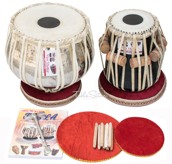 V VHATKAR Tabla, 4KG Chromed Copper Bayan, Shisham Dayan, Hammer BBD