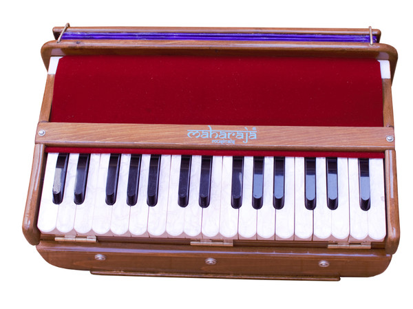 MAHARAJA Harmonium, Hari Naam Natural Color Safri, 2 1/2 Octave, Bag, Tuned To A440, Musical Instrument Indian FFG