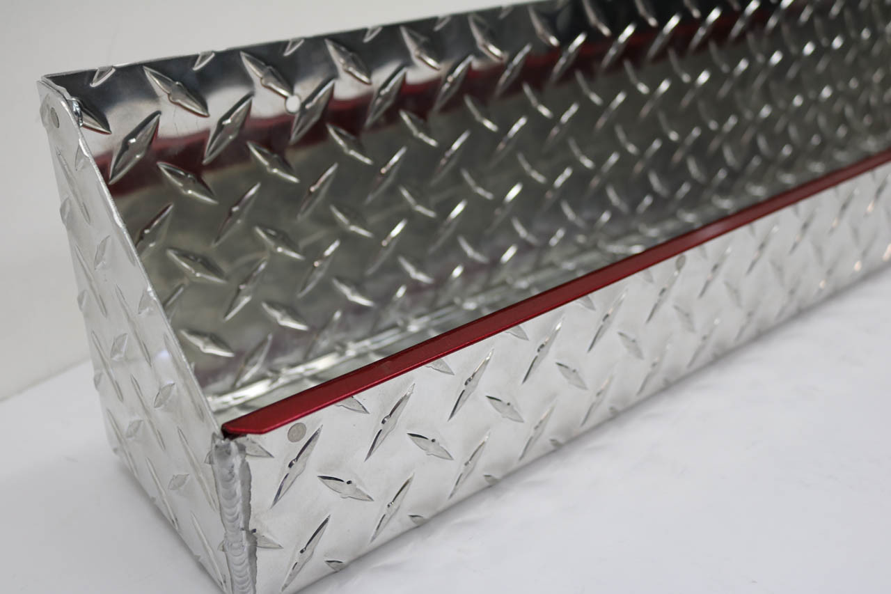 Diamond Plate Oil and Aerosol Tray 24" x 4.5" x 6" Red Accent