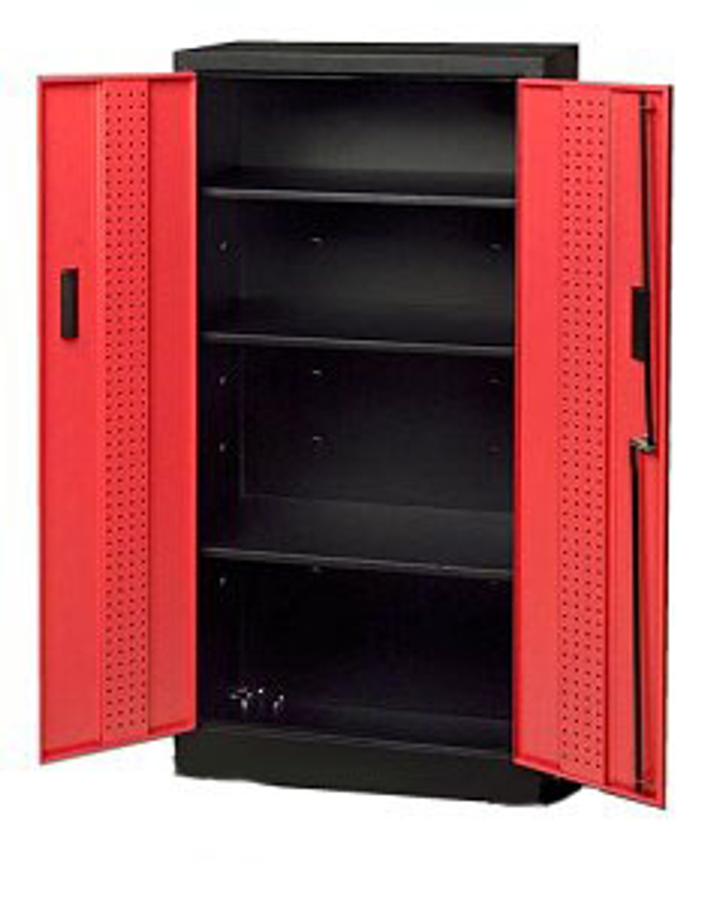 Wall Mount Storage Locker, Red Doors