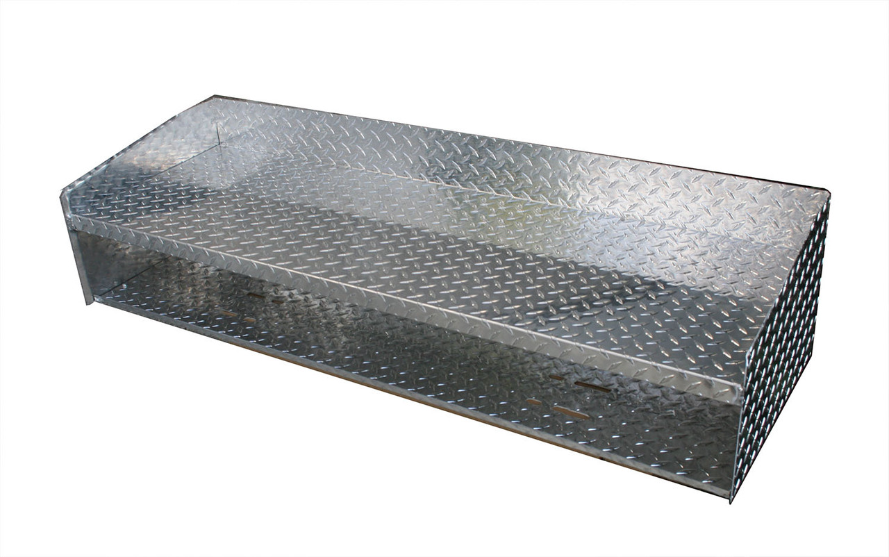 Garage Trash Can - Diamond Plate Aluminum