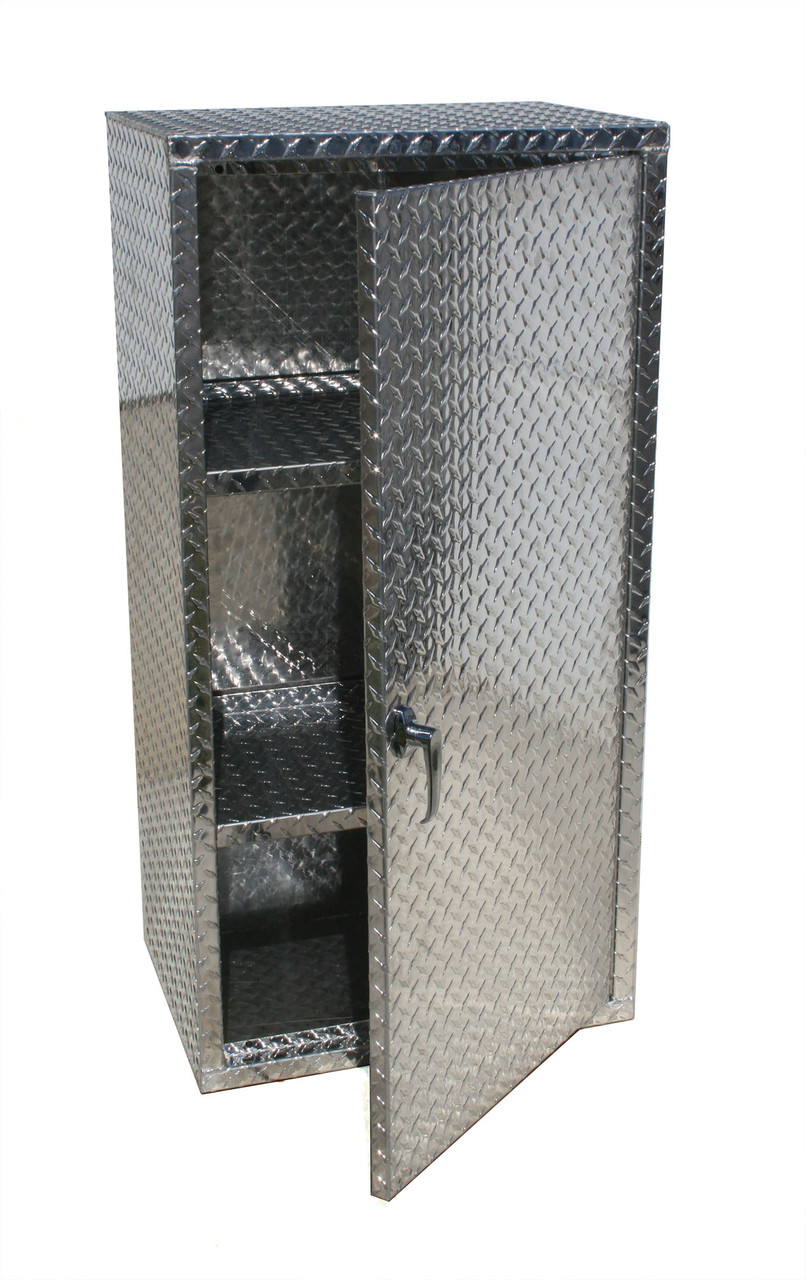 Man Cave Diamond Plate Storage Locker or Cabinet