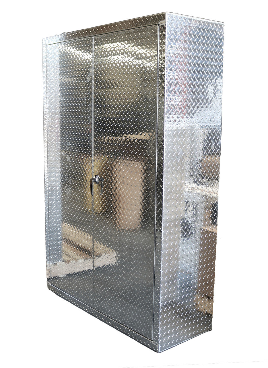 Man Cave Diamond Plate Storage Locker or Cabinet