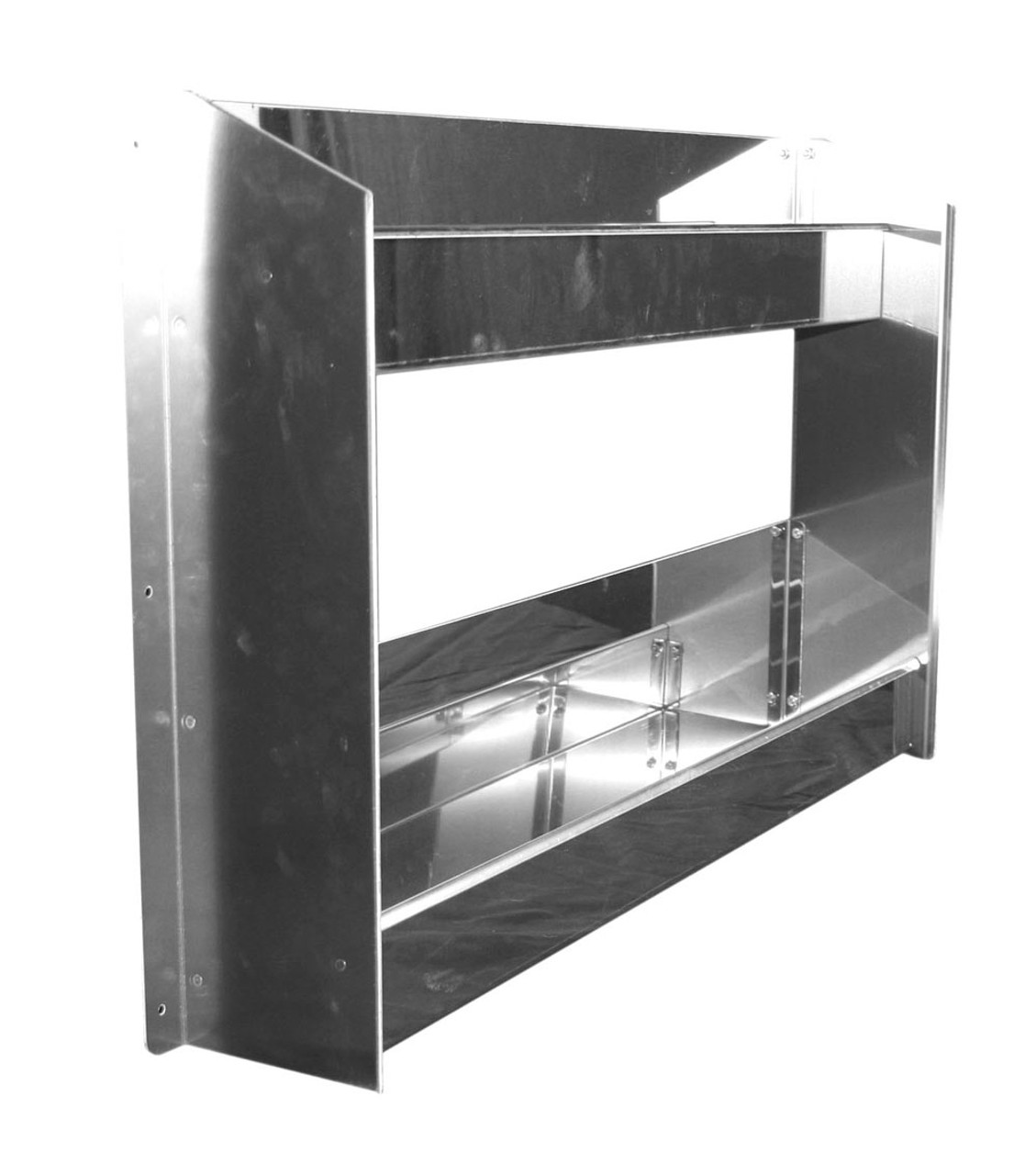 Two Tray Stainless Storage Rack by Man Cave Custom Cabinets