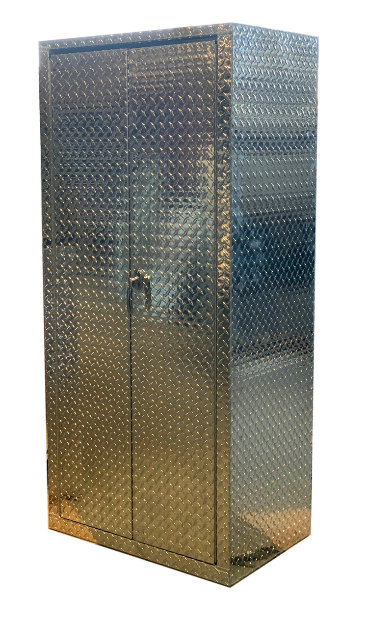 Man Cave Diamond Plate Storage Locker or Cabinet