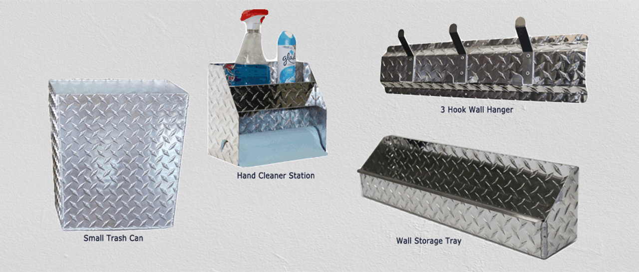 Diamond Plate Aluminum Garage Accessory Combo