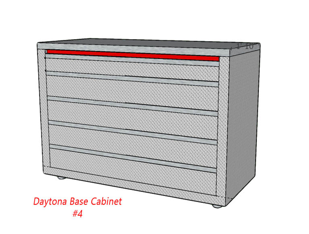 Daytona Base Cabinet 48" Five Drawers  -3