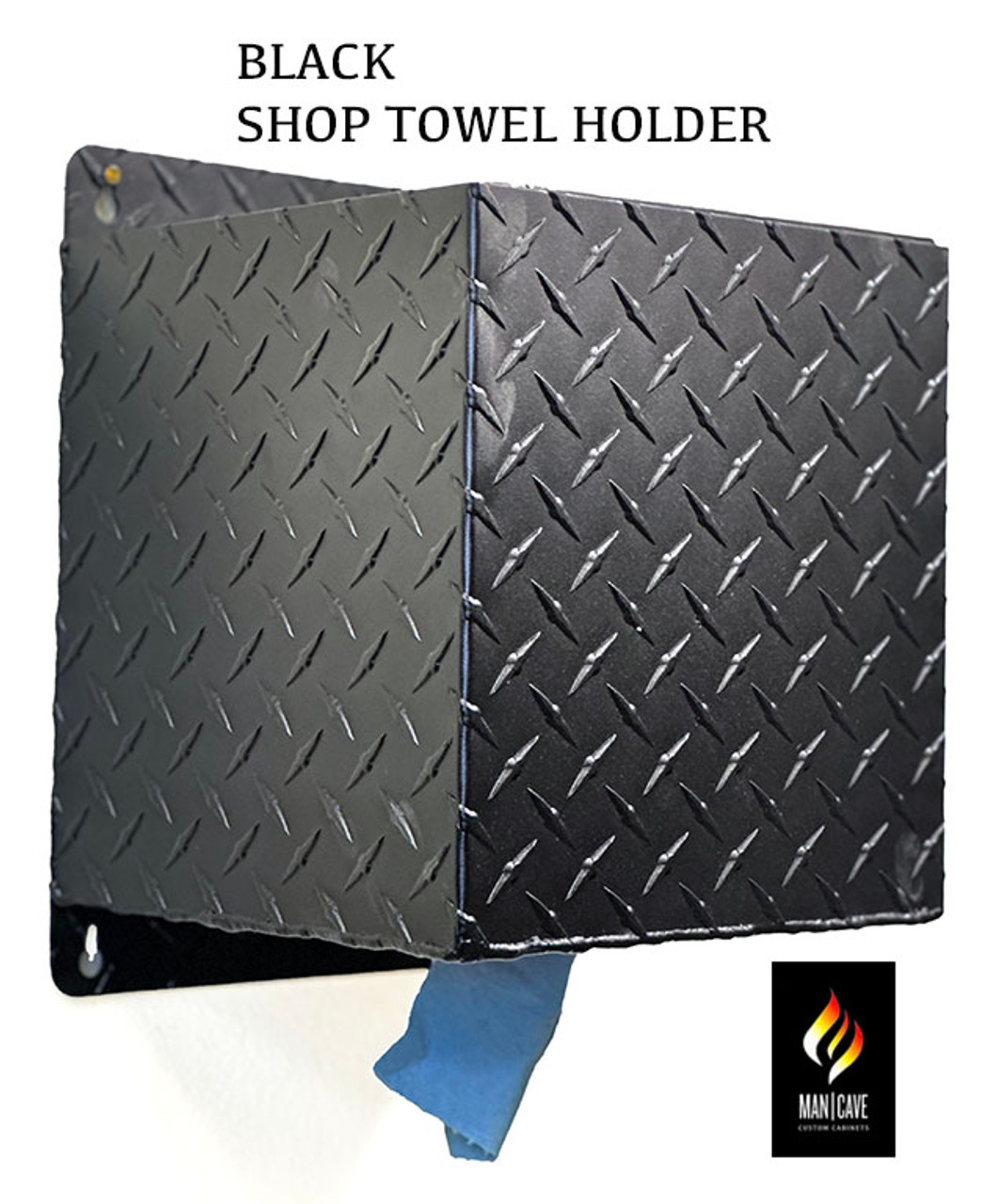 Shop Towel Box Holder, Black 