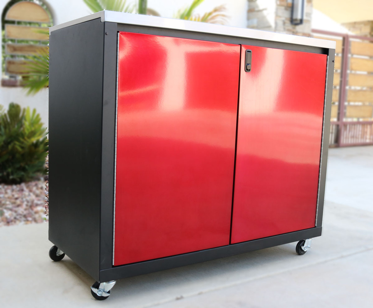 Tall Mobile 2 Door Cabinet