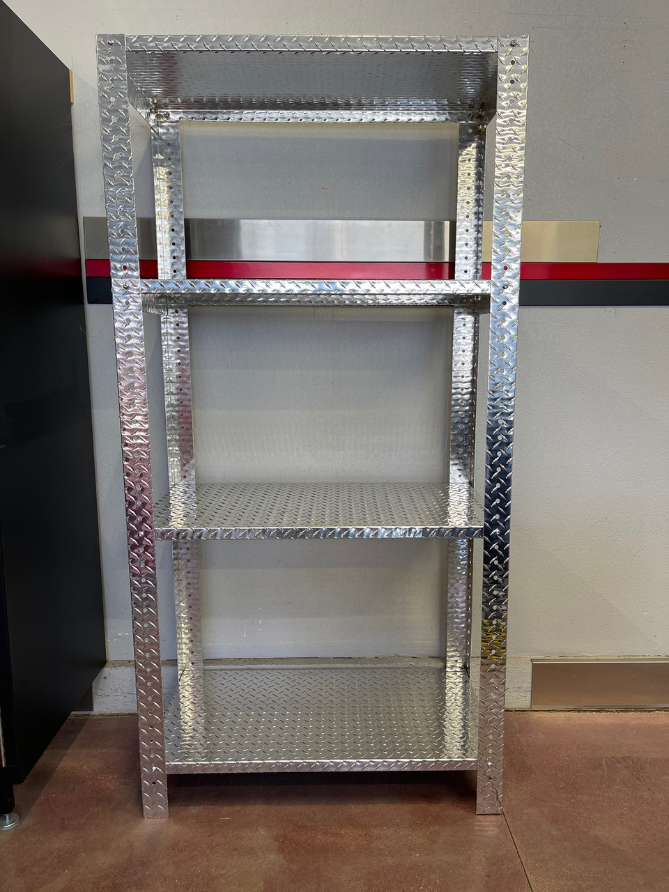 Diamond Plate 72 Inch Open Storage Shelf