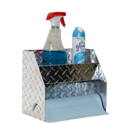 Diamond Plate Hand Cleaner Station - Paper Towel Rack