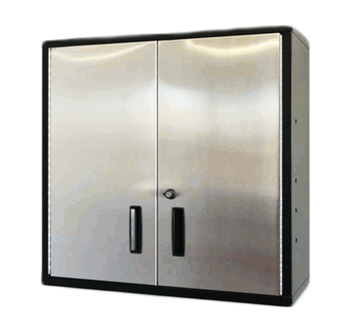 30 Inch Wall Shelf, Stainless Steel Door