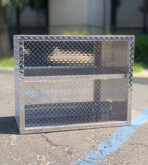 Diamond Plate Overhead Cabinet, Open Face Cabinet Diamond Plate Overhead Cabinet, Open Face Cabinet