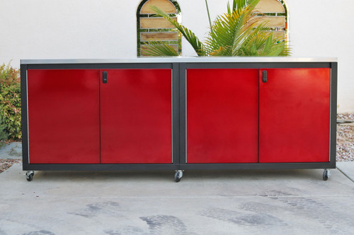 Red and Black 8ft Cabinet Red and Black 8ft Cabinet