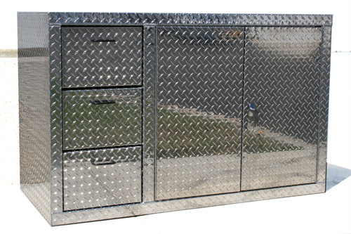 Man Cave Diamond Plate Storage Locker or Cabinet