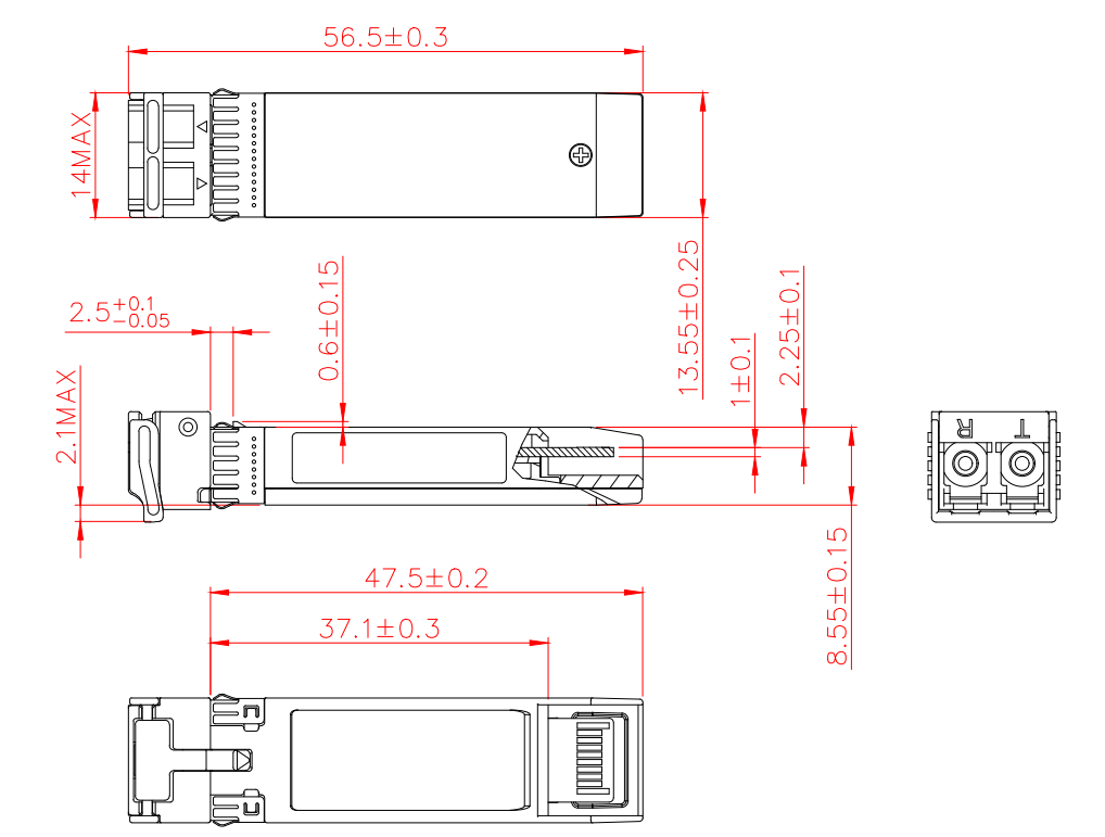 10302-FL Mechanical Dimensions