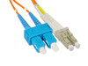 LC to SC Multimode Duplex Fiber Optic Patch Cable