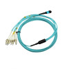 MPO12  to 4LC Multimode Duplex Fiber Optic Patch Cable
