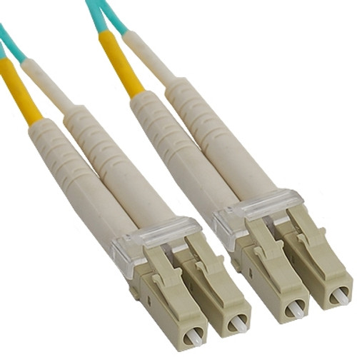 OM3 LC to LC Multimode Duplex Fiber Optic Cable - 2 meters