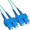 OM3 SC to LC Multimode Duplex Fiber Optic Cable - 50 meters