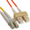 OM2 SC to LC Multimode Duplex Fiber Optic Cable - 1 meter