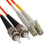 OM2 ST to LC Multimode Duplex Fiber Optic Cable - 1 meter