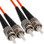 OM2 ST to ST Multimode Duplex Fiber Optic Cable - 1 meter