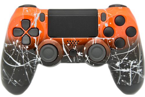 Orange & Black Fade PS4 Wireless Custom Controller
