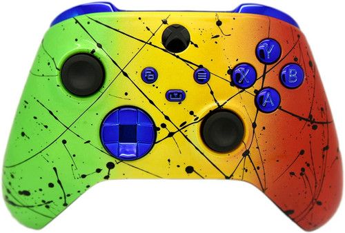 Rasta w/ Blue Chrome Inserts Xbox Series X/S Custom Wireless Controller