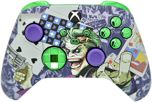 Crazy Cards W/Green Chrome Inserts Xbox Series X/S Custom Wireless Controller