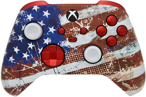 U.S Flag W/Red Inserts Xbox Series X/S Custom Wireless Controller