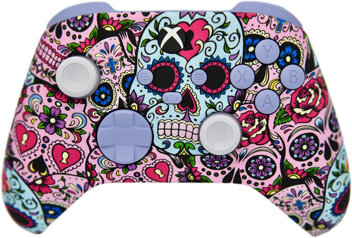 Sugar Skulls W/Light Violet Inserts Xbox Series X/S Custom Wireless Controller