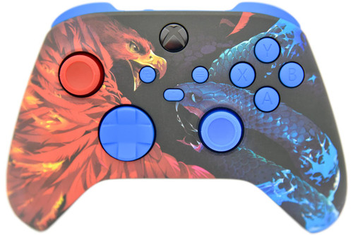 Bird V Snake W/Blue Inserts Xbox Series X/S Custom Wireless Controller
