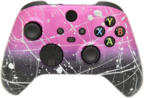 Pink & Black Fade W/Silver Splatter Xbox Series X/S Custom Wireless Controller