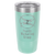 Personalized 20oz. Teal Vacuum Insulated Powder Coated Stainless Steel Tumbler with Lid